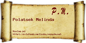 Polatsek Melinda névjegykártya